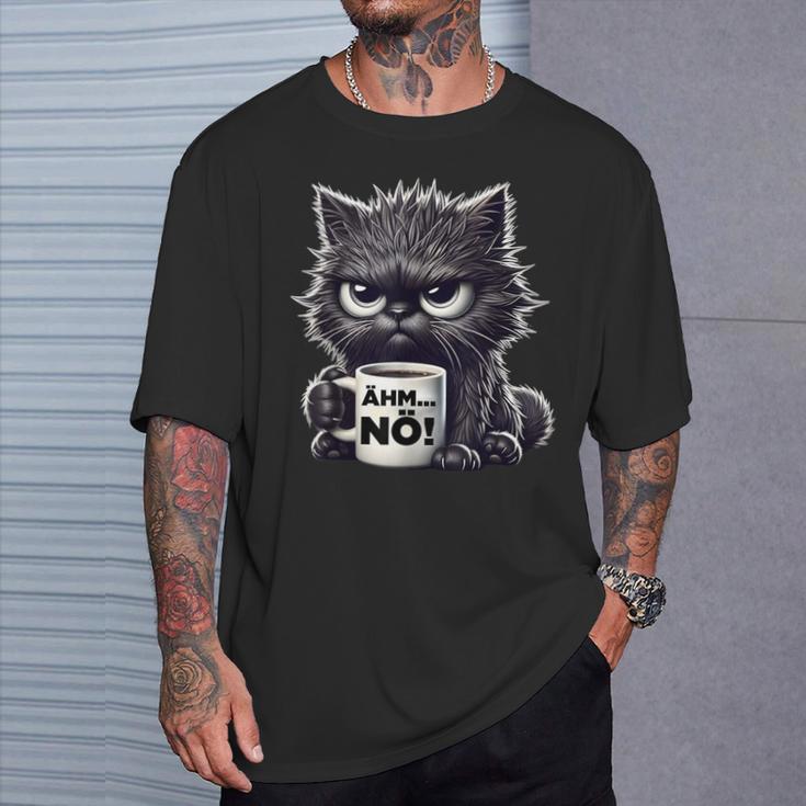 Grimmige Katze Für Arbeitskollegen Cats T-Shirt Geschenke für Ihn