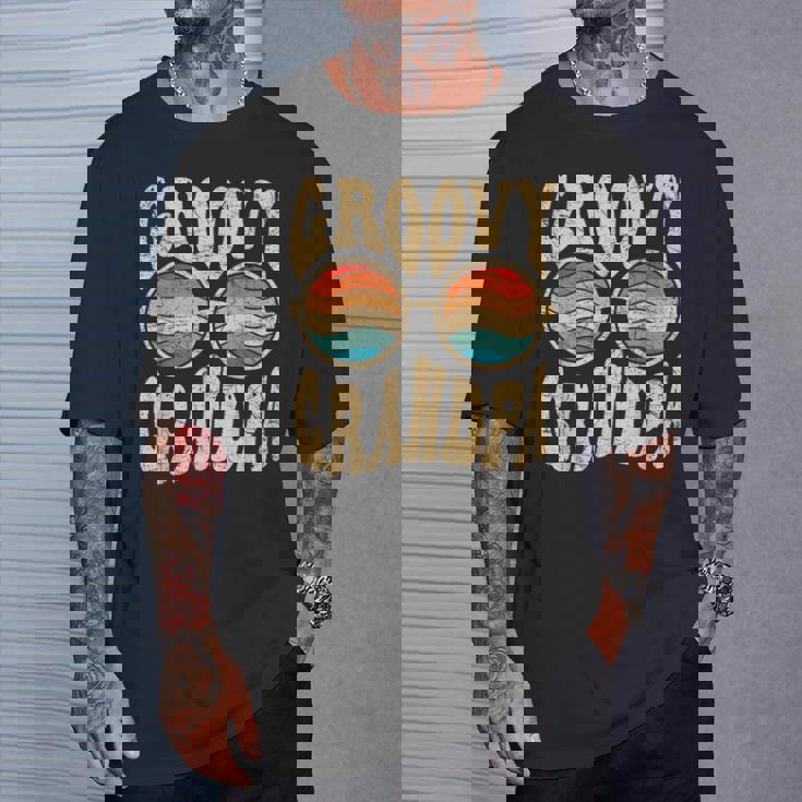 Groovy Grandpa Aesthetic Nostalgia 70'S Retro Grandpa Camiseta unisex Regalos para él