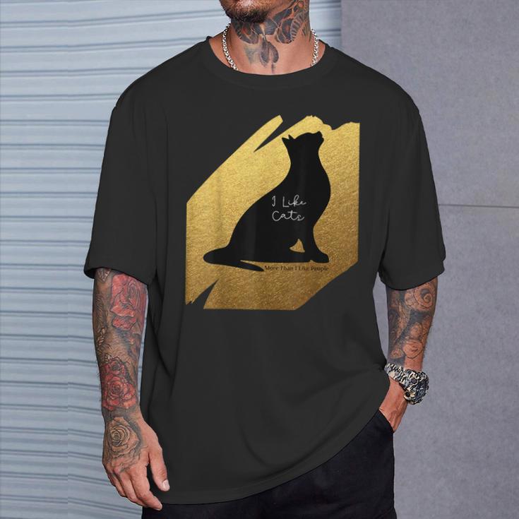 Me Gustan Más Los Gatos Que Las Personas Camiseta unisex Regalos para él