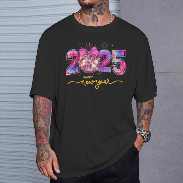 Happy New Year 2025 Pink Coquette Party Family Matching 2025 T-Shirt Geschenke für Ihn