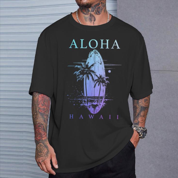 Hawaii Surf Hawaii Aloha Maui Konaintage Surfer T-Shirt Geschenke für Ihn