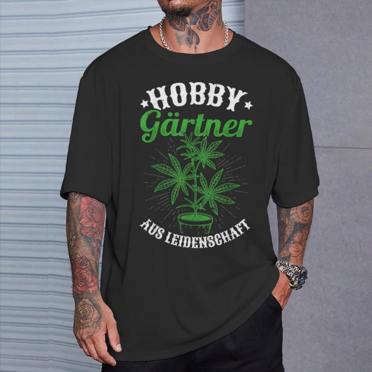 Hobby Gardener From Passion Garden Hemp Cannabis Motif T-Shirt Geschenke für Ihn