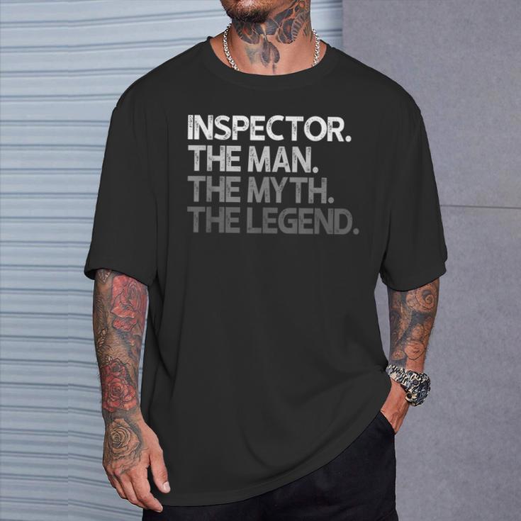 Hombre Regalo Inspector La Leyenda Del Mito Del Hombre Camiseta unisex Regalos para él