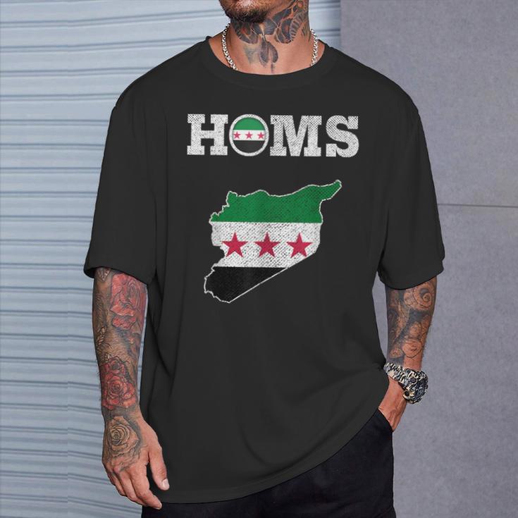 Homs Syria Free Syria Flag Syrian T-Shirt Geschenke für Ihn