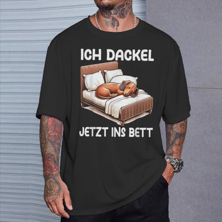 Ich Dachshund Jetzt Ins Bett Sleep Pyjama T-Shirt Geschenke für Ihn