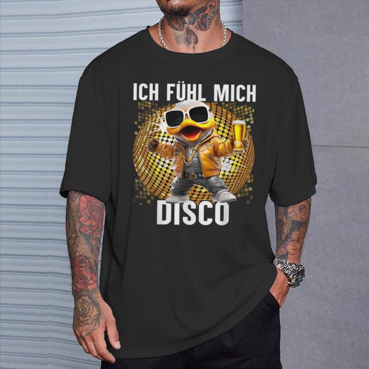 Ich Fühle Mich Disco Disco Duck Apres-Ski Party T-Shirt Geschenke für Ihn