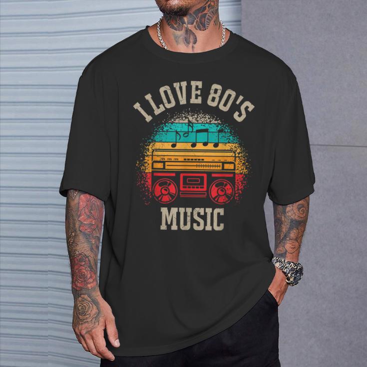 Ich Liebe 80Er Jahre Musik T-Shirt Geschenke für Ihn