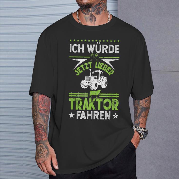 'Ich Würde Jetzt Lieber Tractor Driving' T-Shirt Geschenke für Ihn