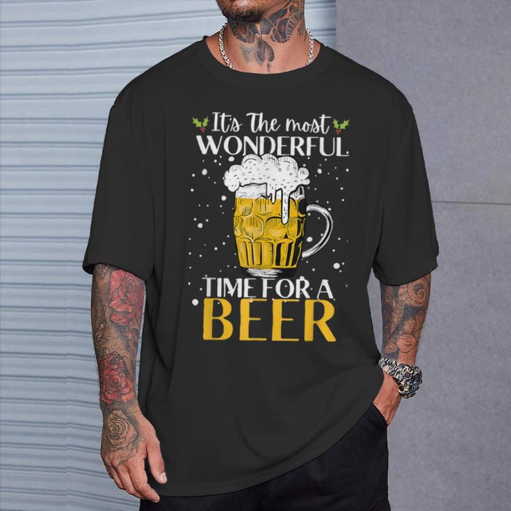 It's The Most Wonderful Time For A Beer Beer Lovers T-Shirt Geschenke für Ihn