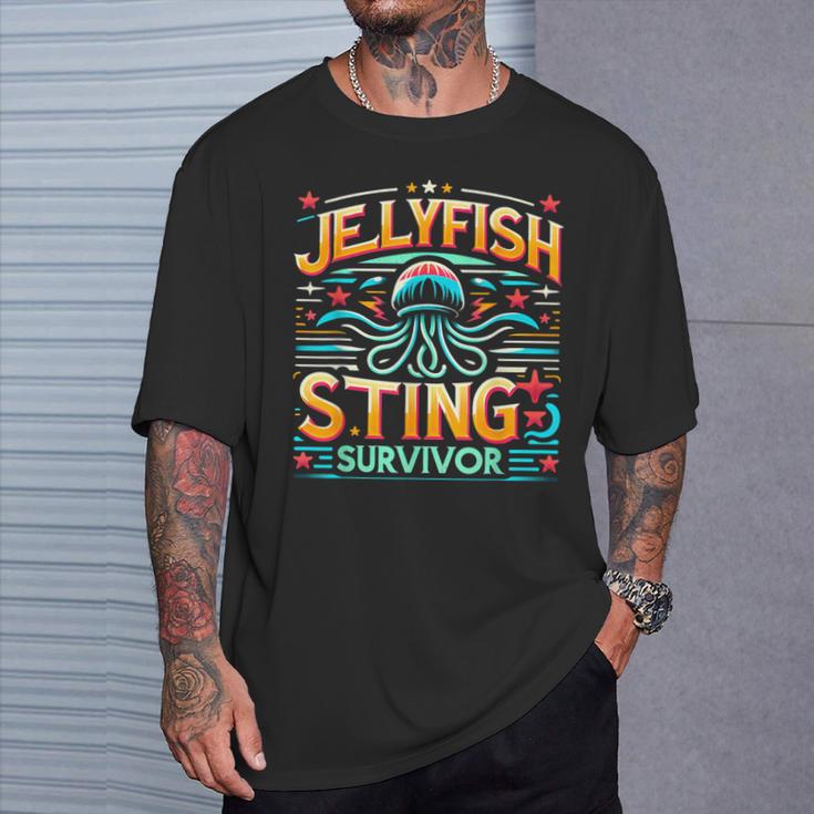 Jellyfish Sting Survivor T-Shirt Geschenke für Ihn