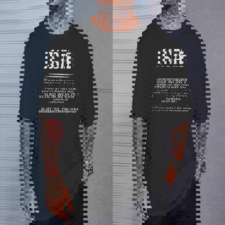 Josías Nombre Cumpleaños Día Del Padre Nombre Josiah Camiseta unisex Regalos para él