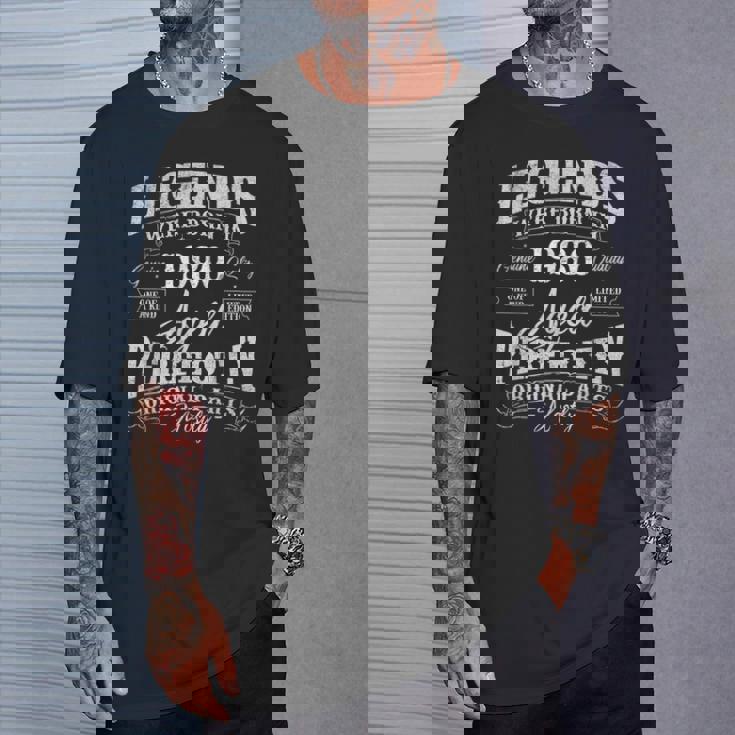 Legends Were Born In 1980 Year Of Birth Birthday T-Shirt Gifts for Him