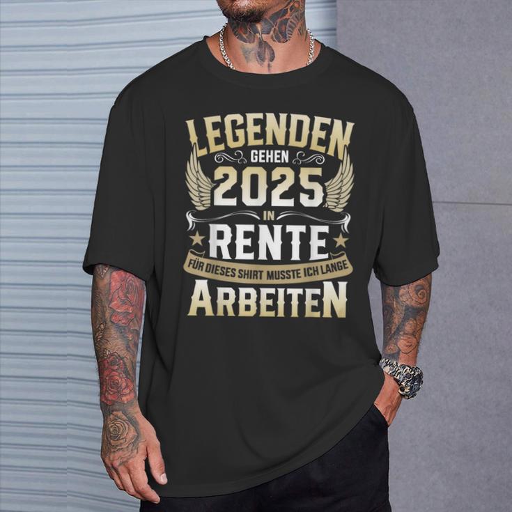 Legends Retirement 2025 Long Work For Pensioners In Retirement T-Shirt Geschenke für Ihn