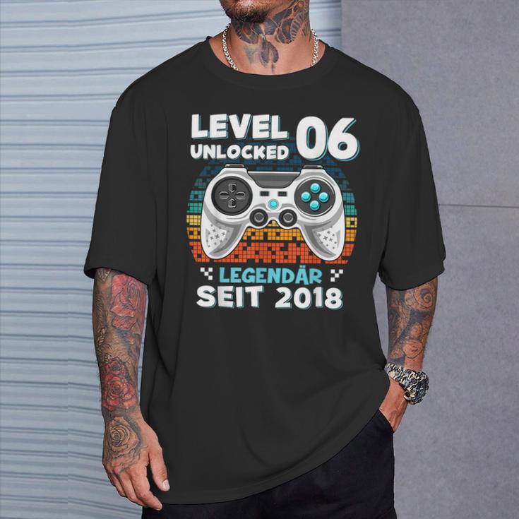 Level 6 Years Birthday Young Gamer 2018 Birthday T-Shirt Geschenke für Ihn