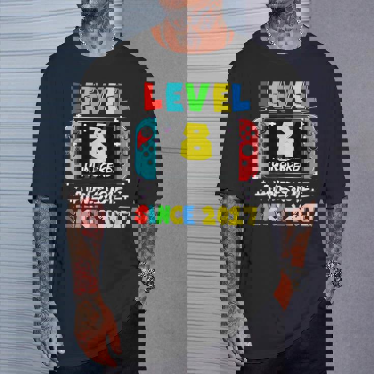 Level 8 Freigeschaltet Fantastisch Seit Dem 8 Geburtstagon Gaming 2017 T-Shirt Geschenke für Ihn