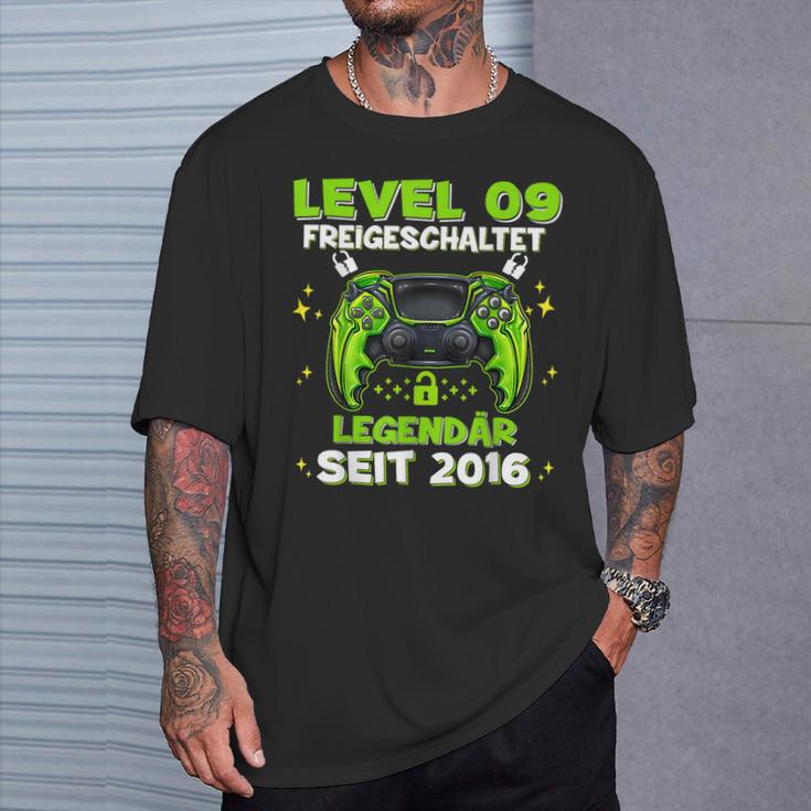 Level 9 Years Birthday Young Gamer 2016 Birthday T-Shirt Geschenke für Ihn