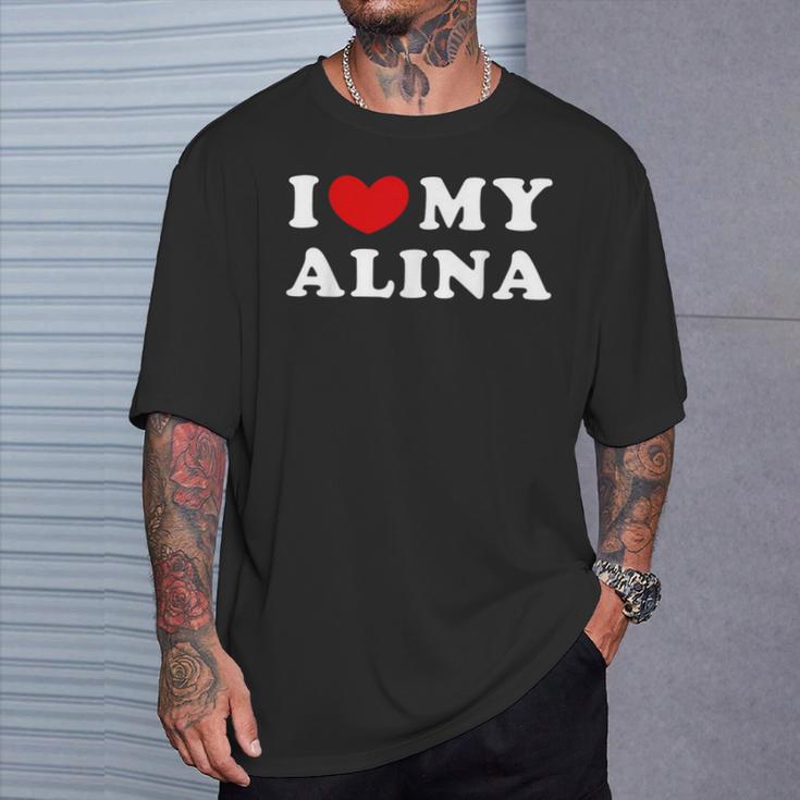 I Love My Alina I Love My Alina T-Shirt Geschenke für Ihn