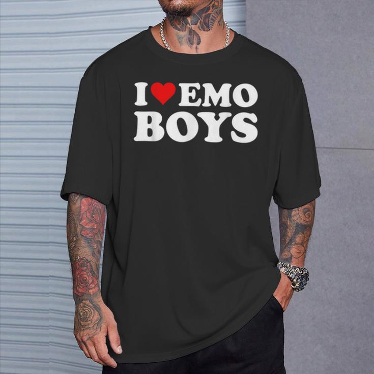 I Love Emo Boys T-Shirt Geschenke für Ihn