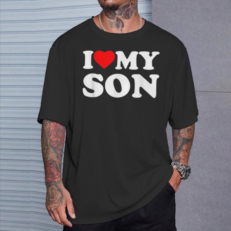 I Love My Son Heart T-Shirt Geschenke für Ihn