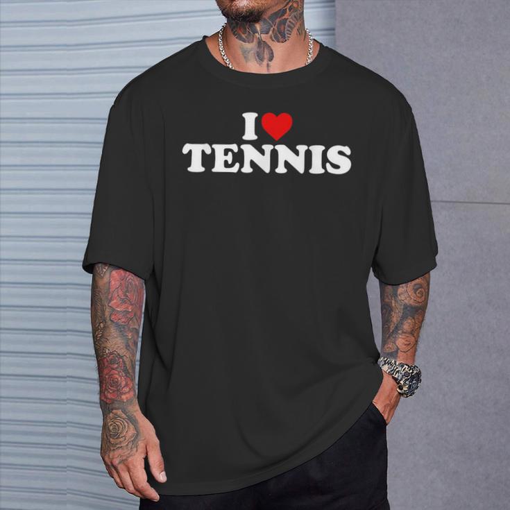 I Love Tennis Herz T-Shirt Geschenke für Ihn