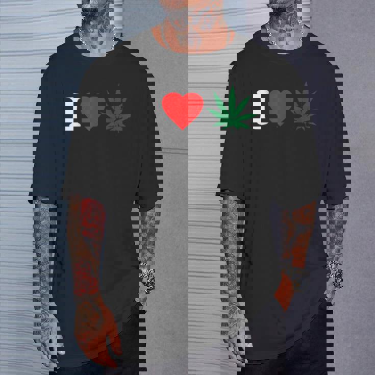 I Love Weed Camiseta unisex Regalos para él