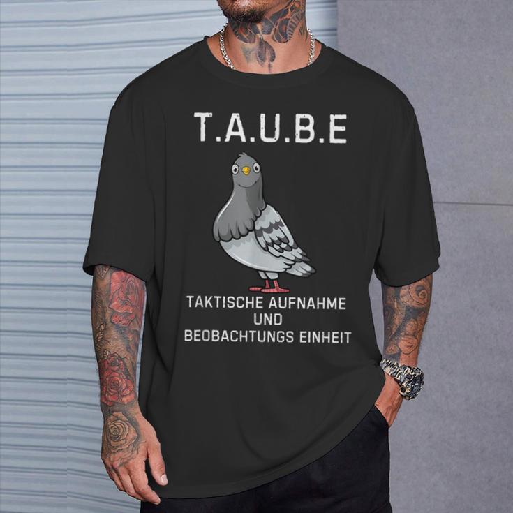 Lustiges Tauben Überwachungs- Deutsches Meme T-Shirt Geschenke für Ihn