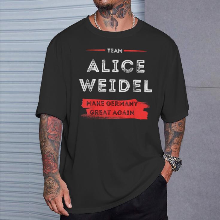 Mach Deutschland Wieder Großartig Team Alice Weidel T-Shirt Geschenke für Ihn