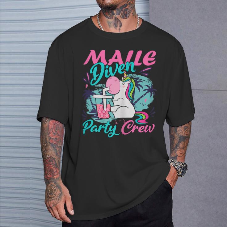 Malle Diven Party Crew Saufen T-Shirt Geschenke für Ihn