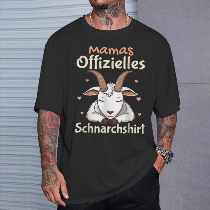 Mamas Official Snoring Mama Sleep Goat T-Shirt Geschenke für Ihn