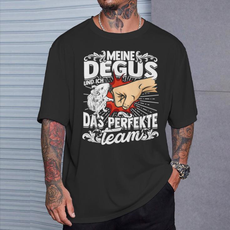 Meine Degus And Ich Das Perfekte Team Shrauchrat Degu T-Shirt Geschenke für Ihn