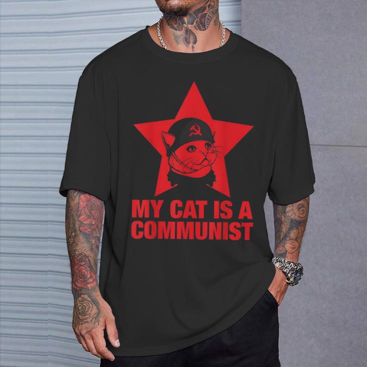 Meine Katze Ist Kommunist T-Shirt Geschenke für Ihn