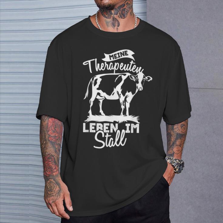 Meine Therapeuten Leben Im Stall Livebreeding Cows T-Shirt Geschenke für Ihn