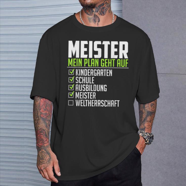 Meister Saying World Therrschaft Graduation Meister T-Shirt Geschenke für Ihn