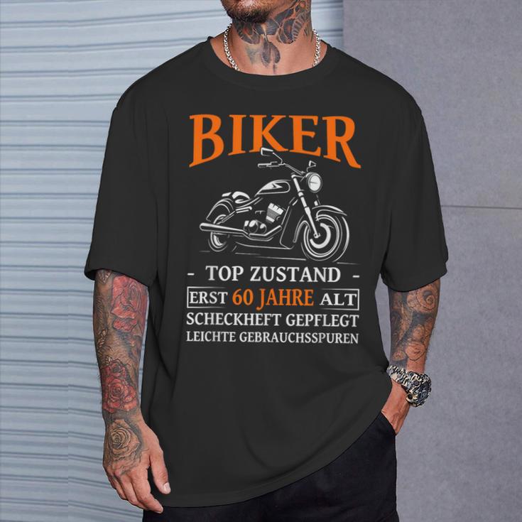 Motorcyclist 60Th Birthday Biker Top Condition T-Shirt Geschenke für Ihn