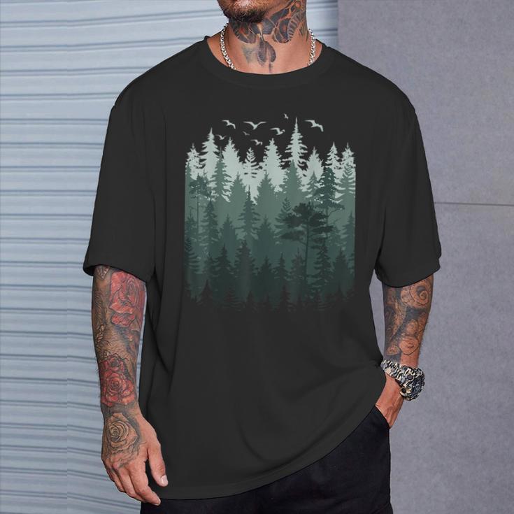 Nature Outdoor Treesintage Forest T-Shirt Geschenke für Ihn