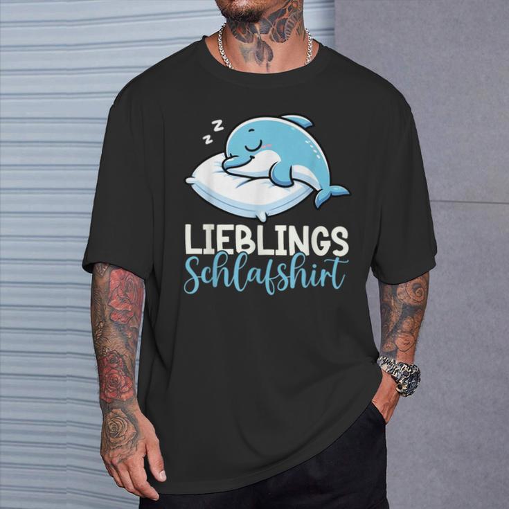 Official Sleep Dolphin Pyjamas Napper T-Shirt Geschenke für Ihn