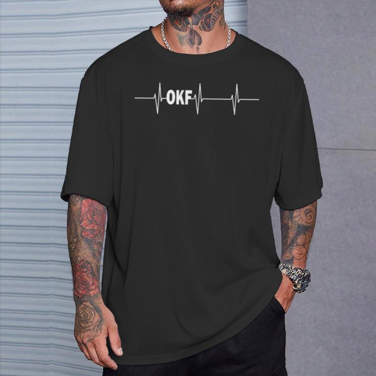 Okf Heartbeat Location Control T-Shirt Geschenke für Ihn