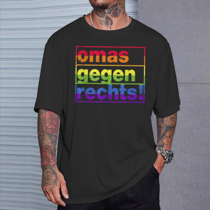 Omas Gegen Rechts I Anti Rassisum I Für Tolleranz T-Shirt Geschenke für Ihn