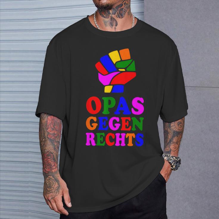 Opas Gegen Rechts T-Shirt Geschenke für Ihn