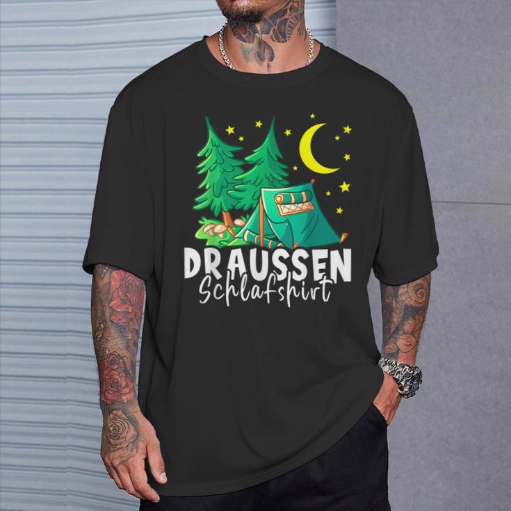 Outdoor Sleep I Camping Camping Scout Camper T-Shirt Geschenke für Ihn