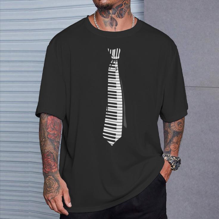 Piano Pianist Keyboard Tie T-Shirt Geschenke für Ihn