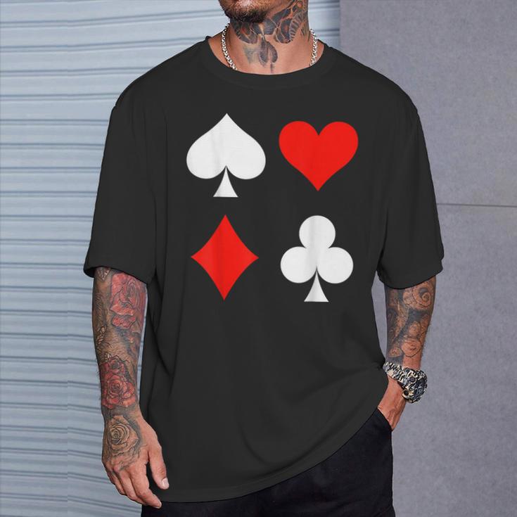 Playing Cards Skat Card Game Poker Costume Carnival Fancy Dress T-Shirt Geschenke für Ihn