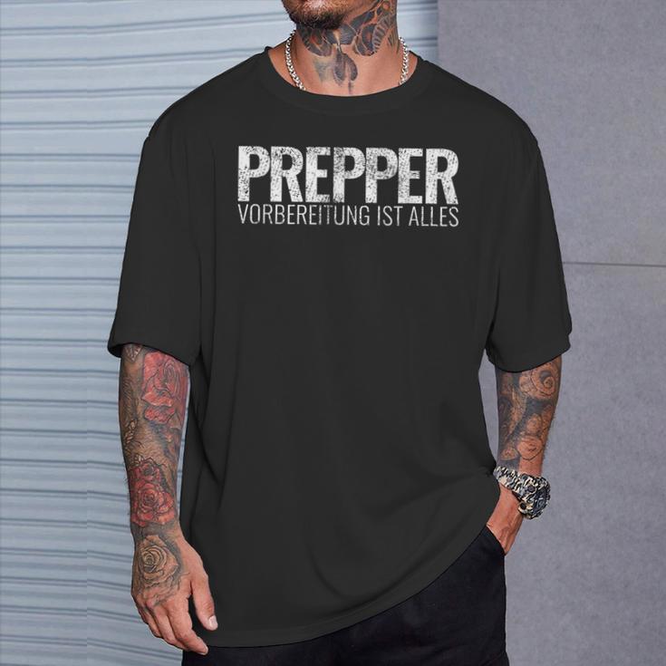 Prepper Preparation Ist Alles Survival Prepping Prepper T-Shirt Geschenke für Ihn