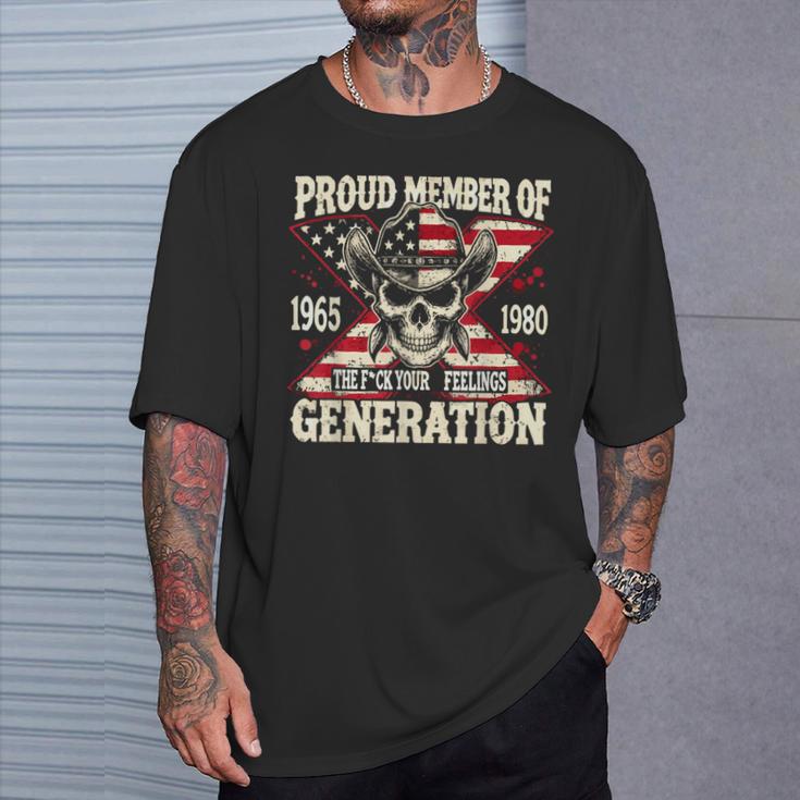 Proud Member Of 1965 1980 Generation T-Shirt Geschenke für Ihn