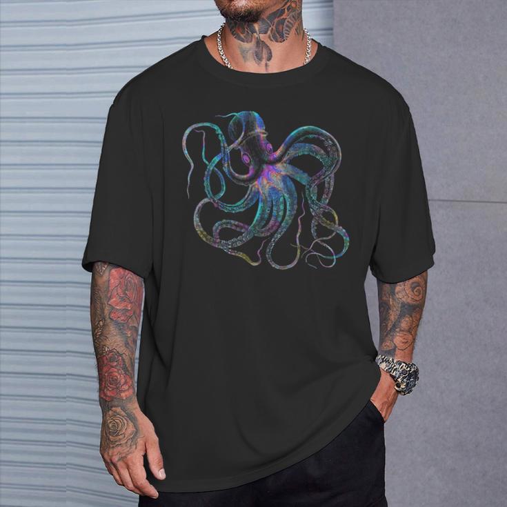 Psychedelic Octopus Octopus T-Shirt Geschenke für Ihn