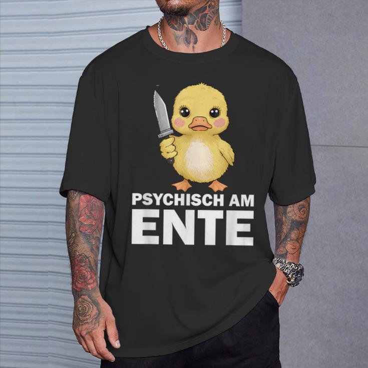 Psychisch Am Ente Crazy Duck Party T-Shirt Geschenke für Ihn