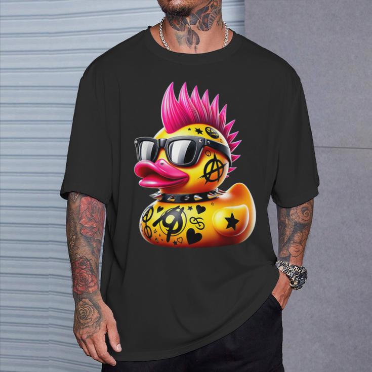 Punk Duck Duckling Punk Rocker Animal Lover T-Shirt Geschenke für Ihn