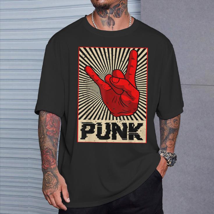 Punk Rock Music Against Nazis Against Right T-Shirt Geschenke für Ihn