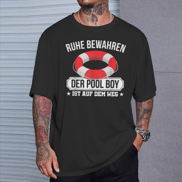 Quiet Keep The Pool Boy Lifeguard Pool Boy T-Shirt Geschenke für Ihn