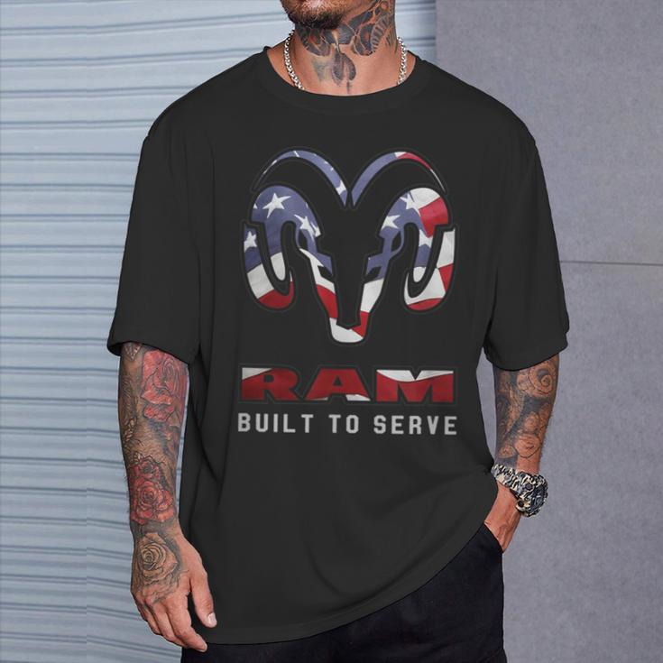 Ram Trucks Americana Built To Serve T-Shirt Geschenke für Ihn